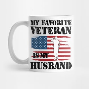 Veterans Wife - My favorite veteran is my husband Mug